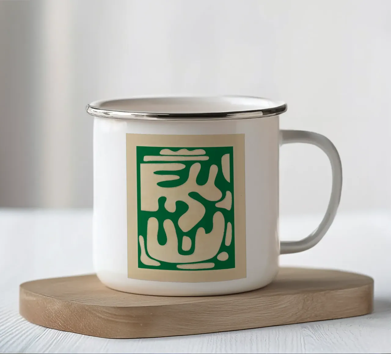 Forme astratte moderne e minimali 23 tazza in smalto da ThingDesign