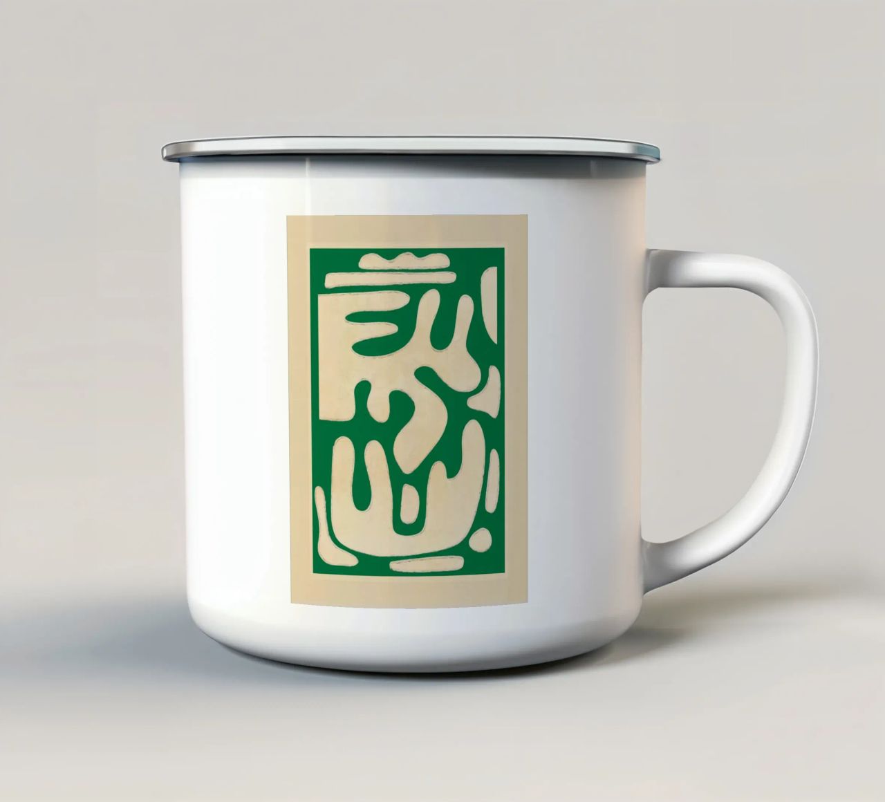 Forme astratte moderne e minimali 23 tazza in smalto da ThingDesign