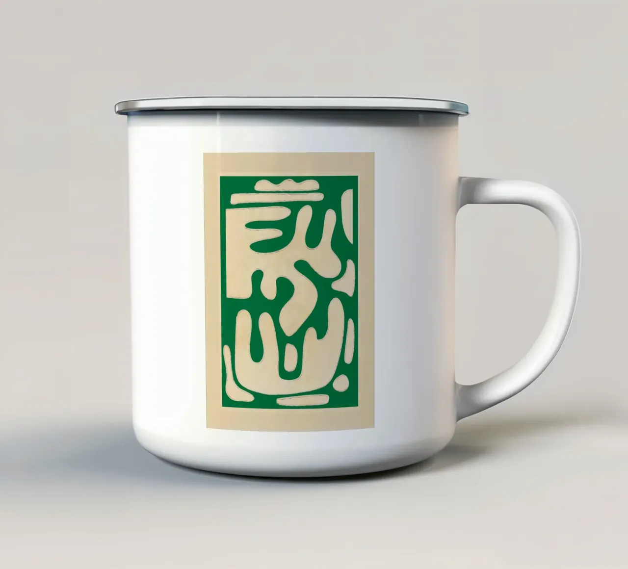 Forme astratte moderne e minimali 23 tazza in smalto da ThingDesign