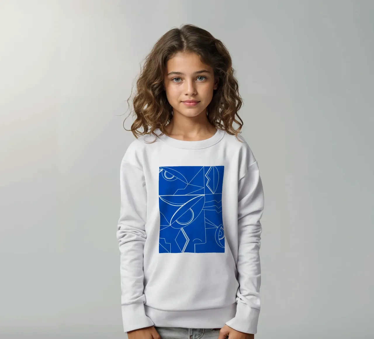 Line art astratta 72 felpa bambino da ThingDesign