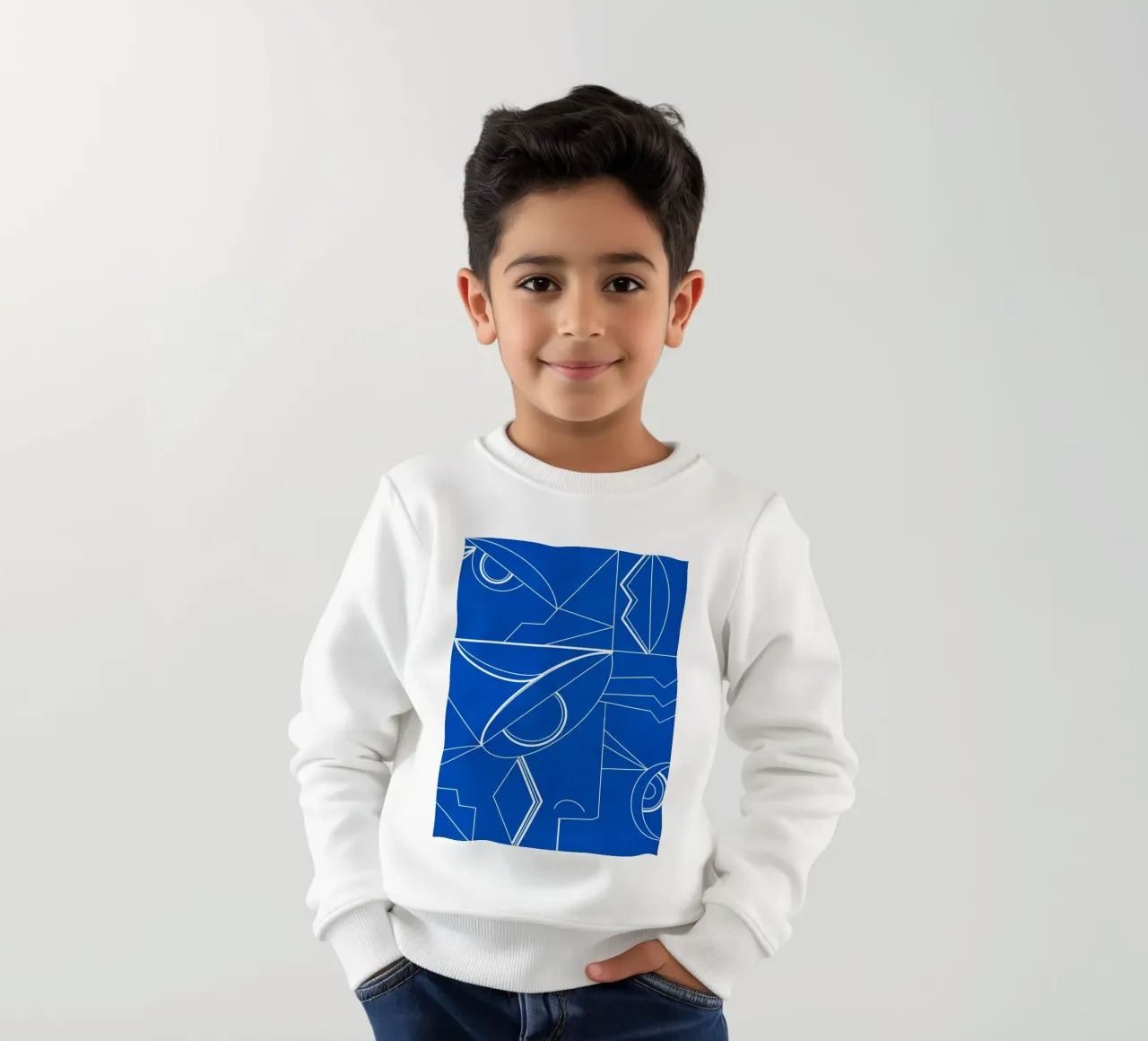 Line art astratta 72 felpa bambino da ThingDesign