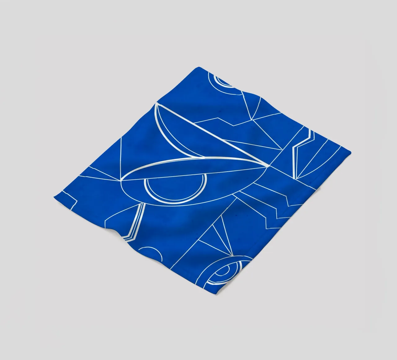 Abstract line art 72 fleece blanket by ThingDesign