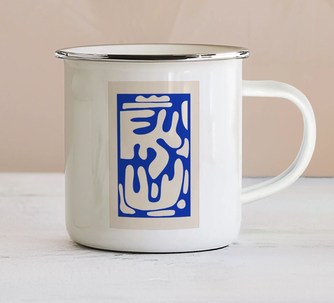 Forme astratte moderne e minimali 24 tazza in smalto da ThingDesign
