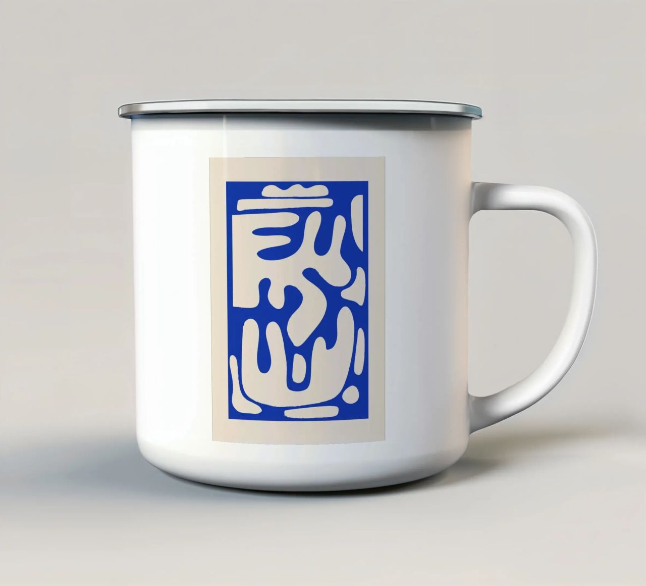 Forme astratte moderne e minimali 24 tazza in smalto da ThingDesign