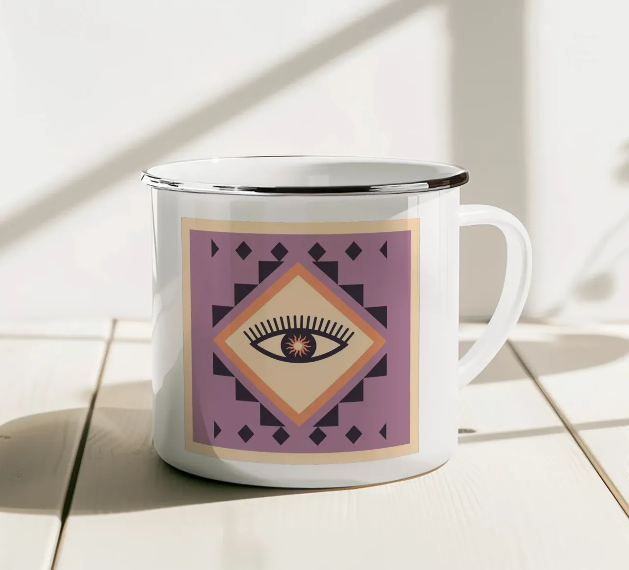 Abstract Oog emaille mok van Gaite