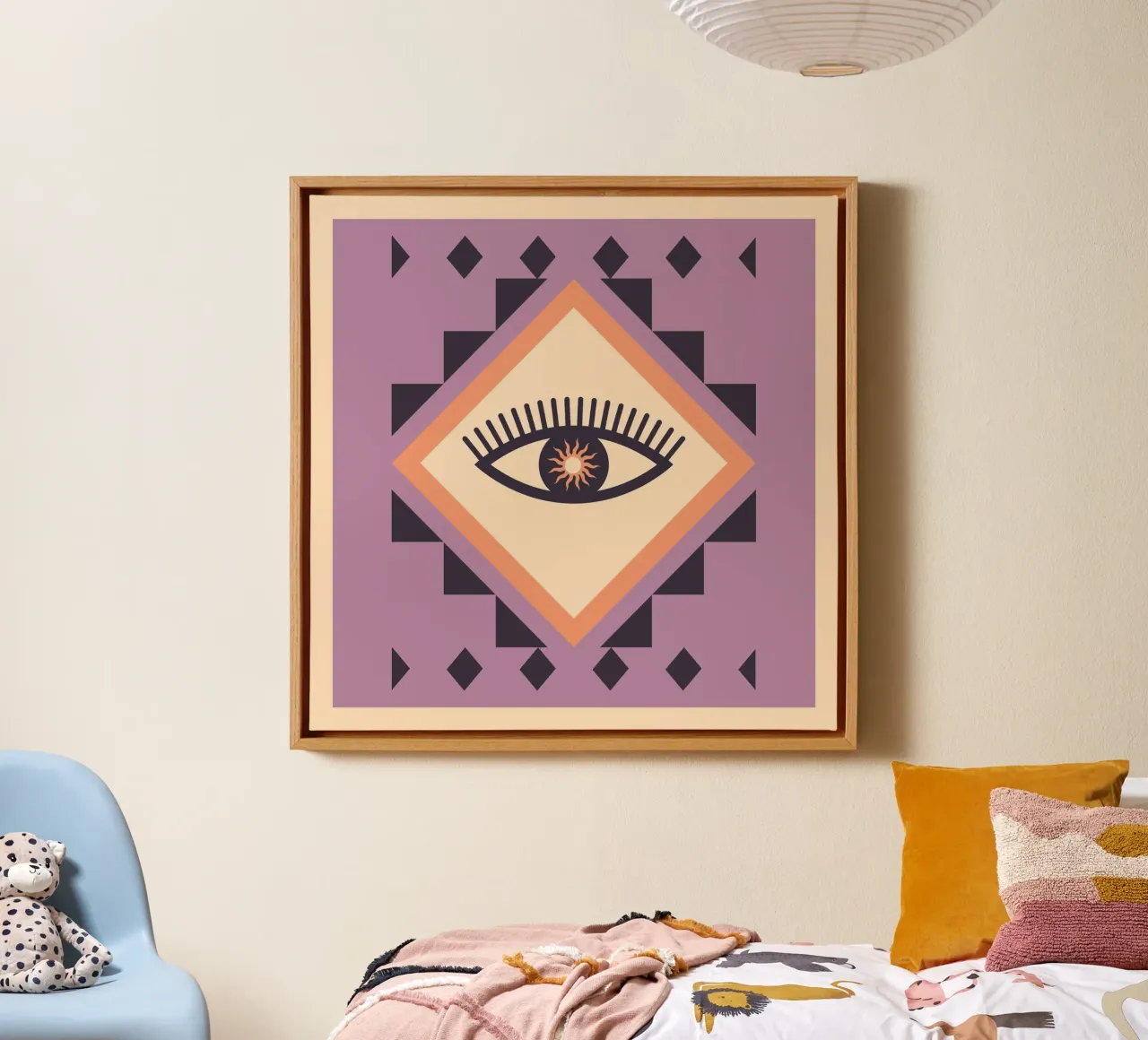 Abstract Oog canvas met Baklijst van Gaite