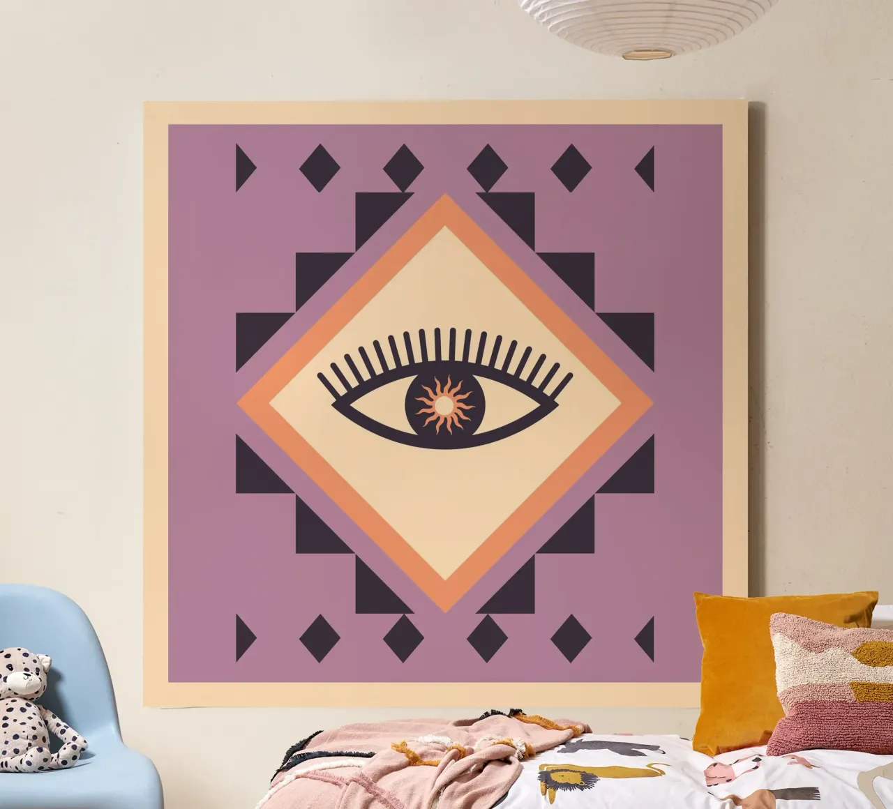 Abstract Oog canvas met Baklijst van Gaite