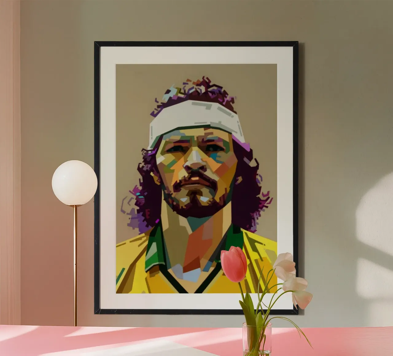 Socrates Giocatore di calcio brasiliano carta hahnemühle da Hantamrata
