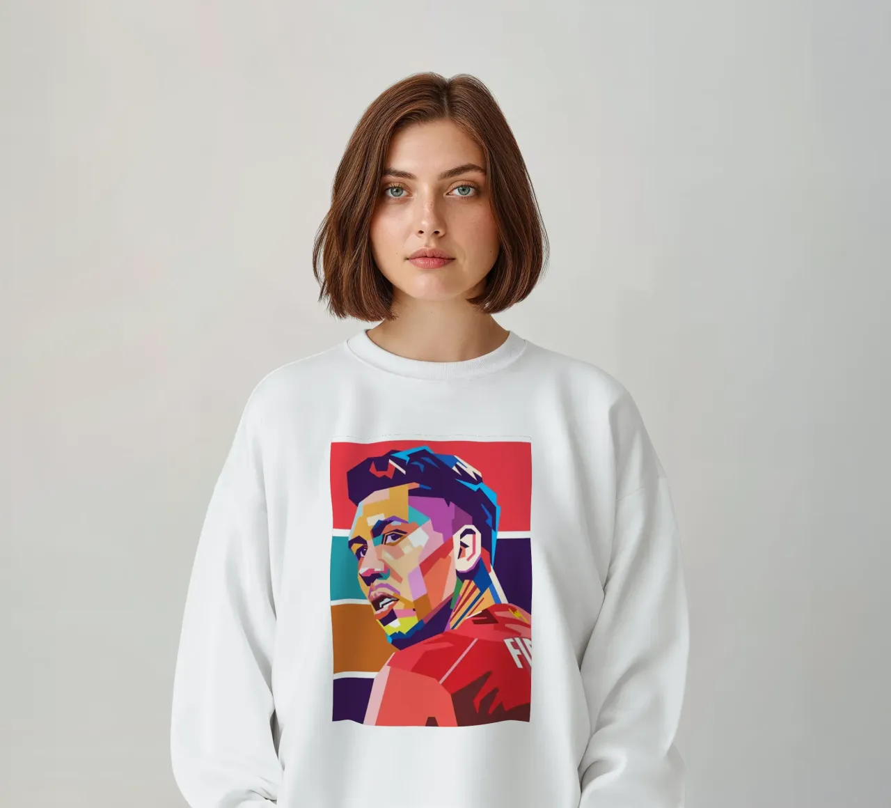 Calcio iconico Robert Firmino pop art felpa da Hantamrata