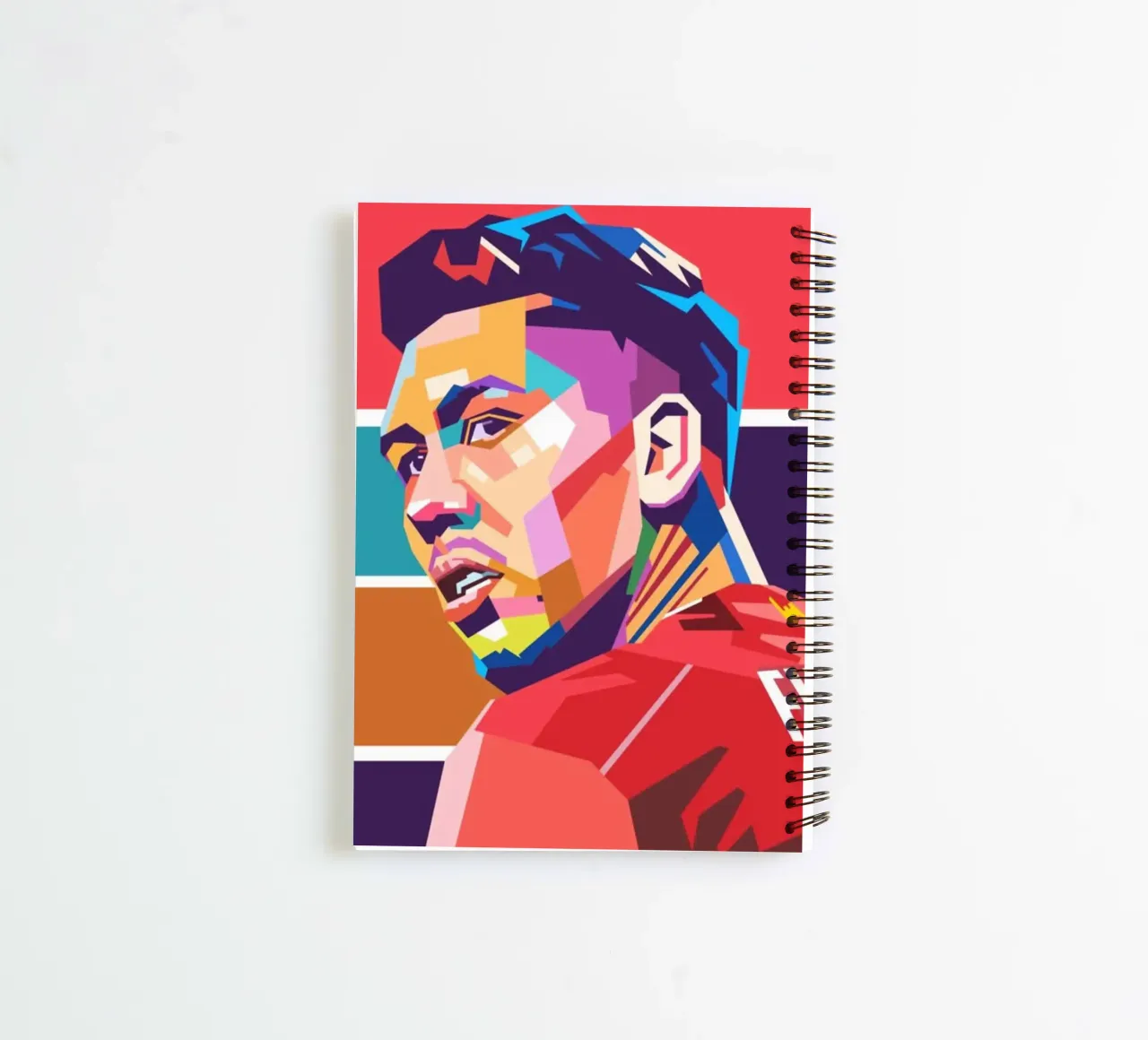Iconische voetbal Robert Firmino pop-art notitieboek met spiraal van Hantamrata