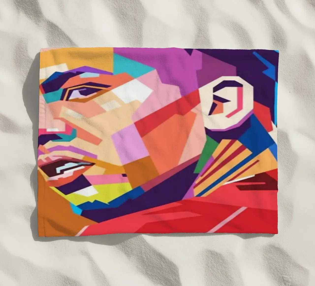 Calcio iconico Robert Firmino pop art telo mare da Hantamrata