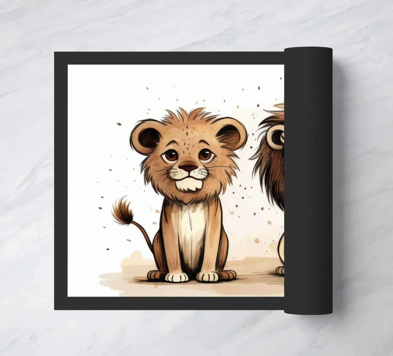 Duo di leoni retrò zerbino da Funny Animals