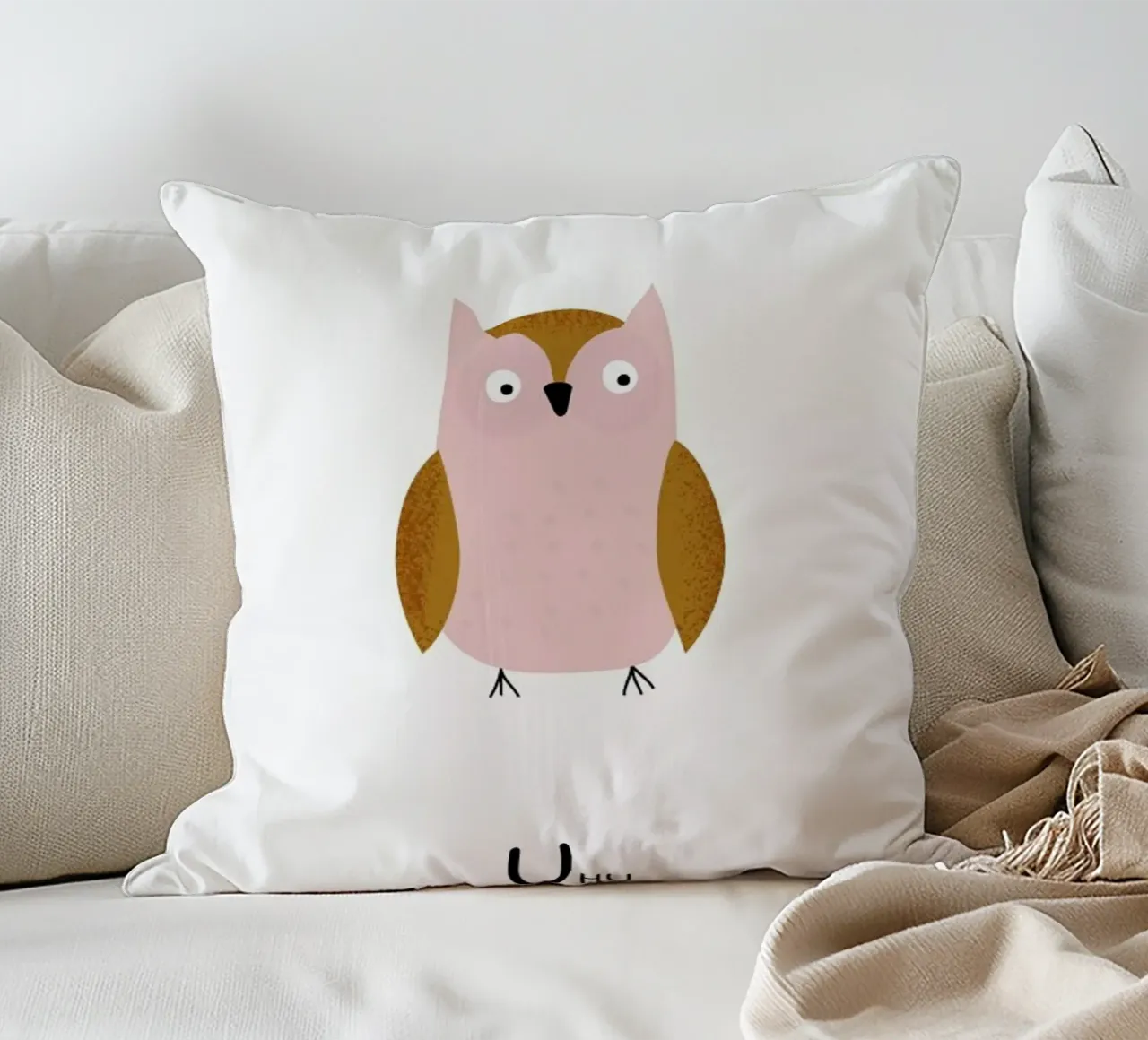 Uhu cuscino da Little Flourishes