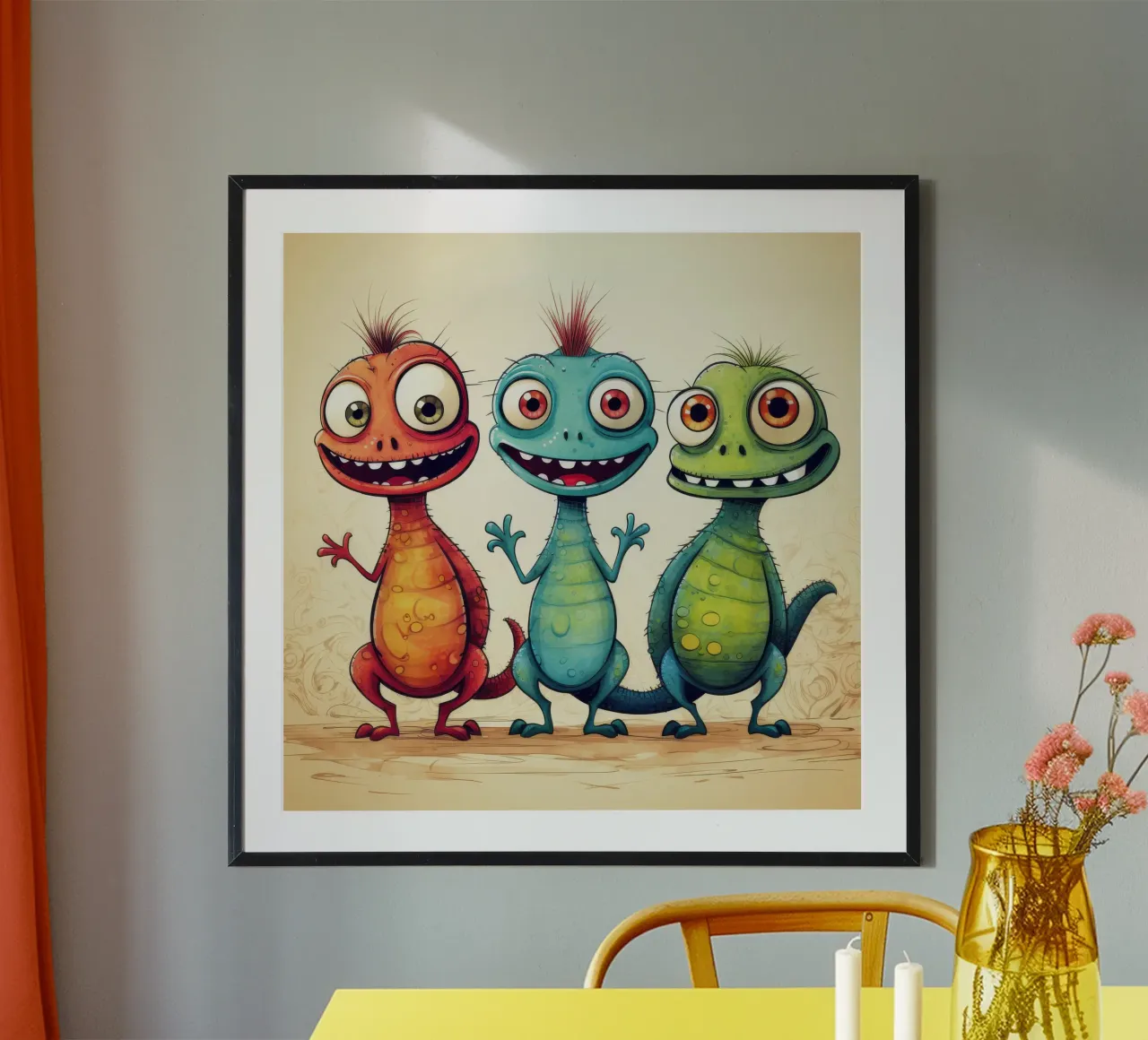 Retro-Eidechsenbande Hahnemühle von Funny Animals