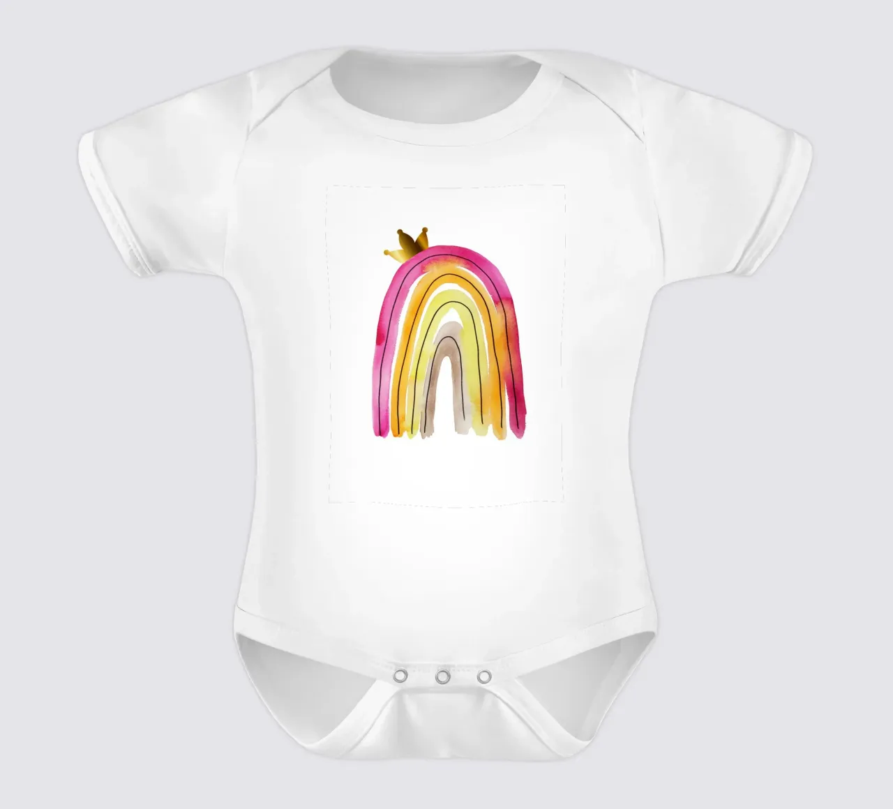 Royal Rainbow Dreams Kurzarm Babybody von Indigo Rain