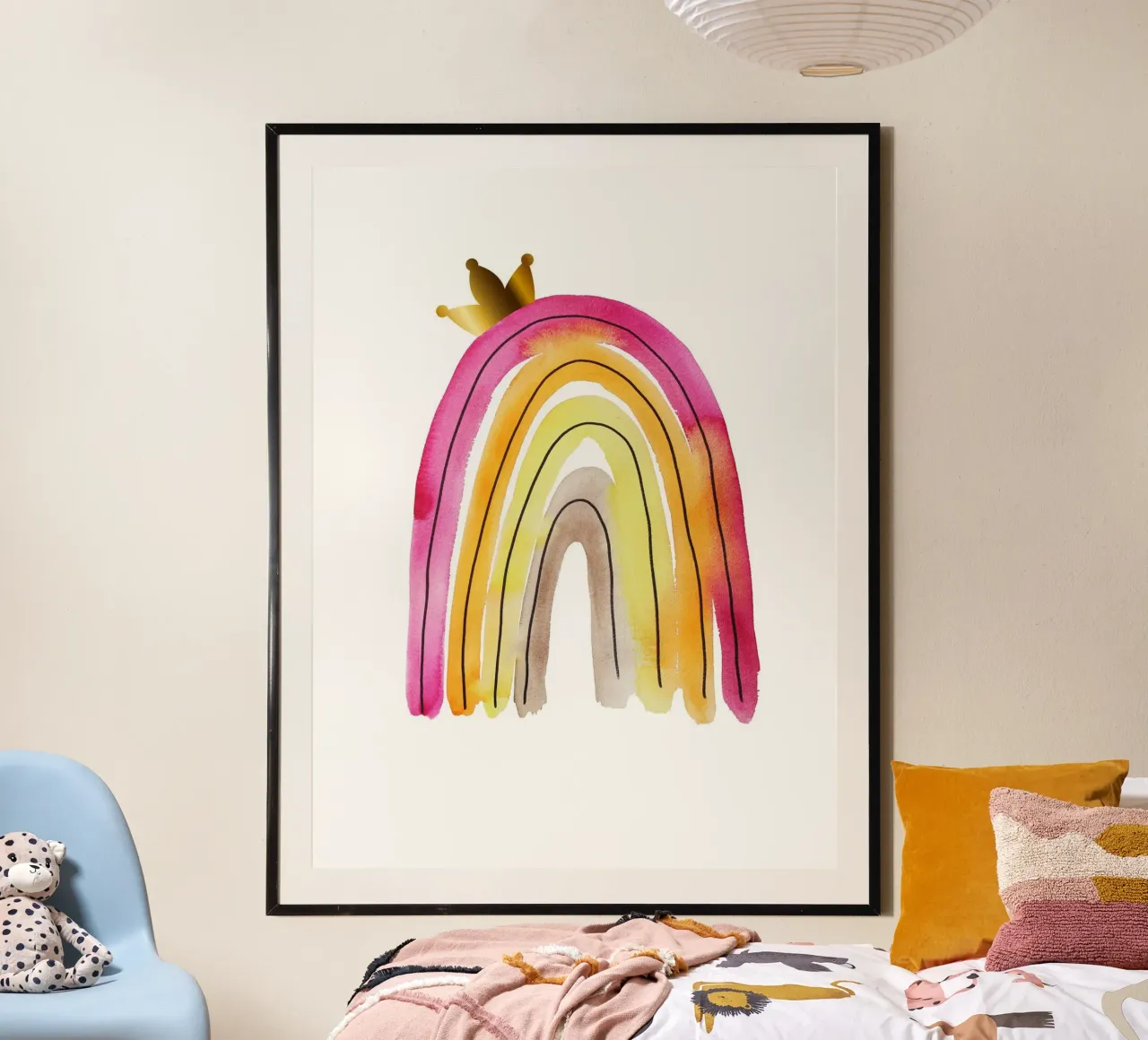 Royal Rainbow Dreams poster con telaio in plastica da Indigo Rain