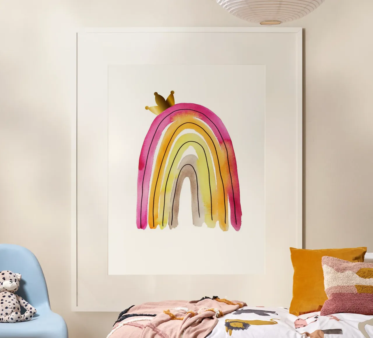 Royal Rainbow Dreams poster con telaio in plastica da Indigo Rain