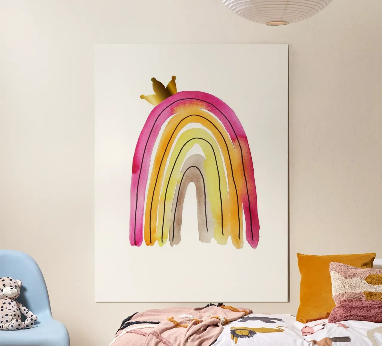 Royal Rainbow Dreams poster con telaio in plastica da Indigo Rain