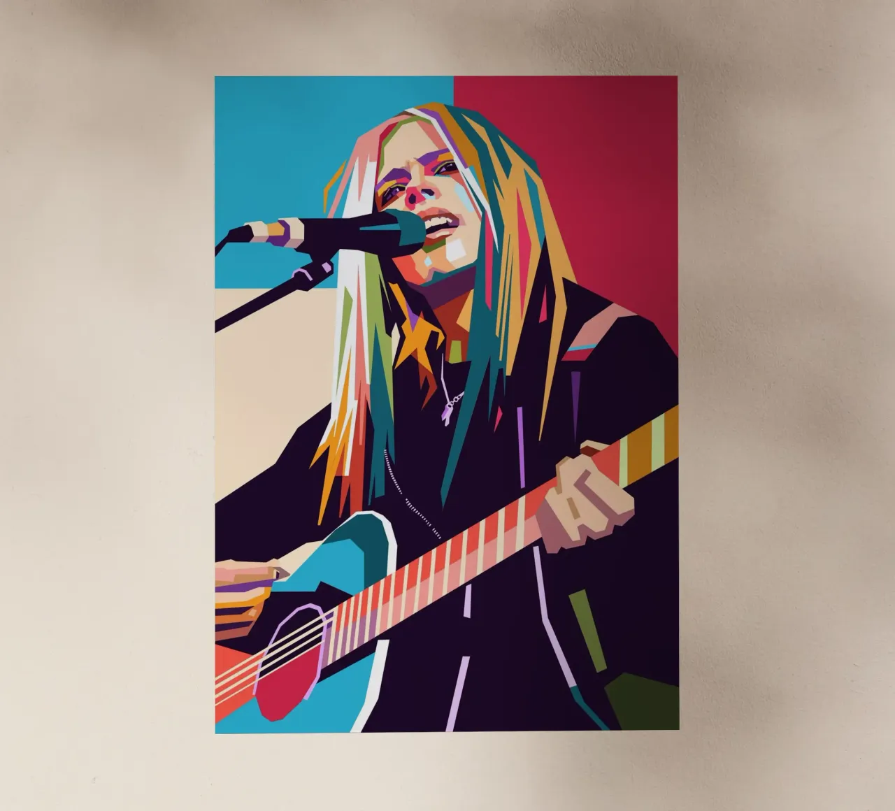 Avril Lavigne pop art pellicola backlit da Hantamrata
