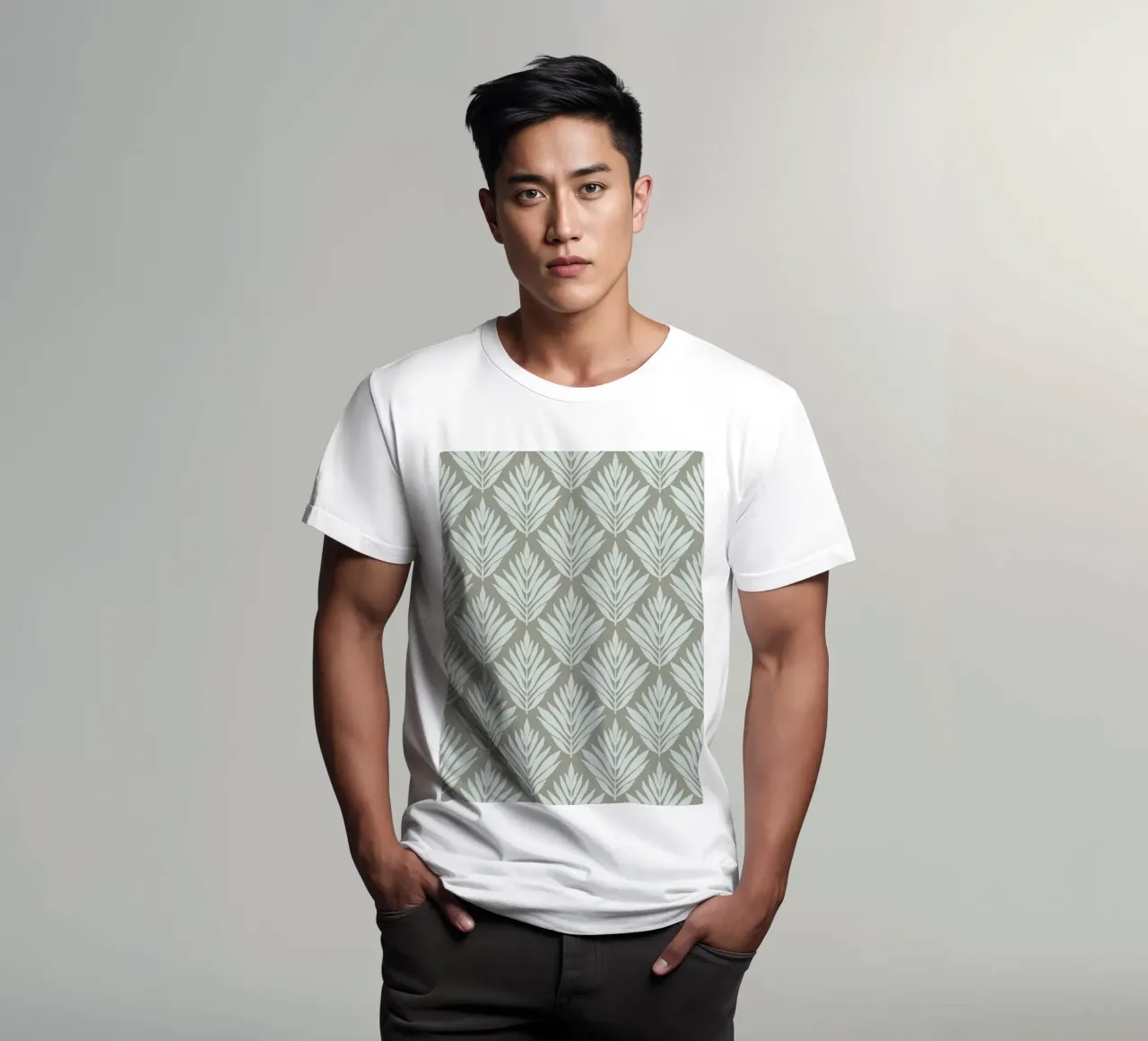 Foglia monocromatica t-shirt da Wackapacka