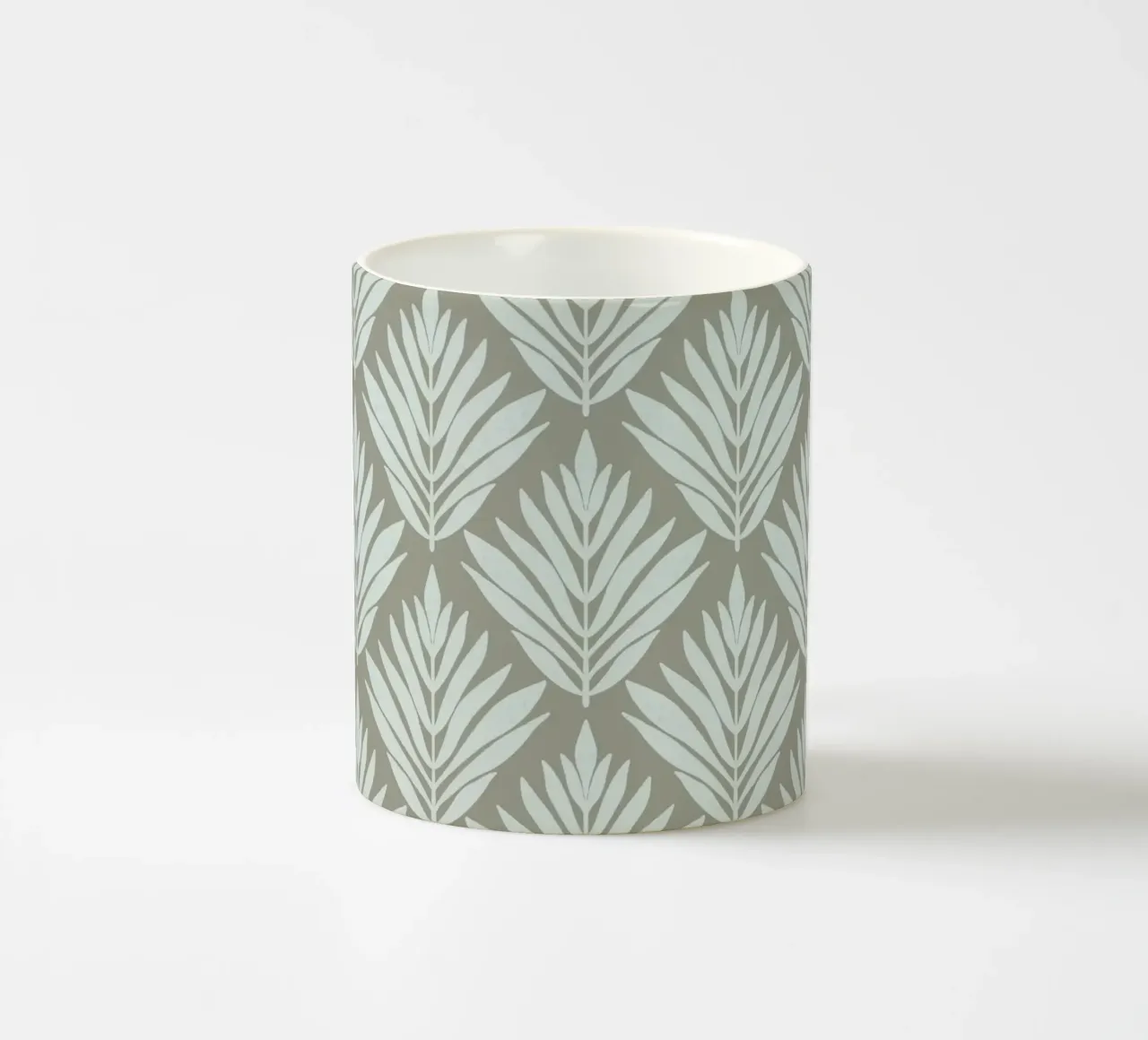 Foglia monocromatica tazza in ceramica da Wackapacka