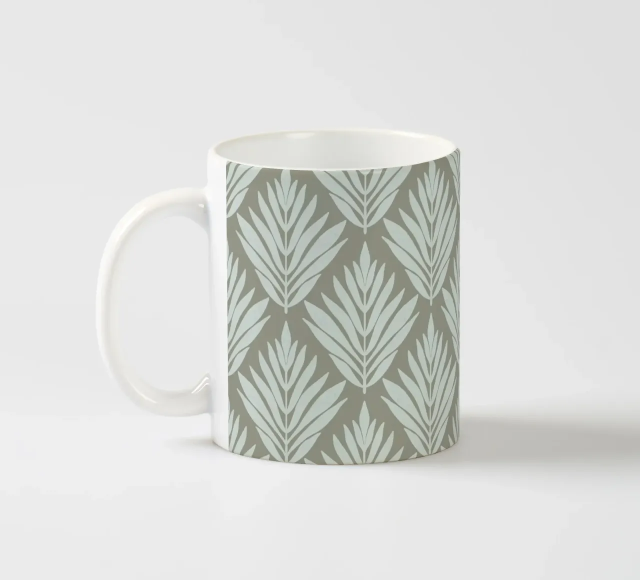 Foglia monocromatica tazza in ceramica da Wackapacka