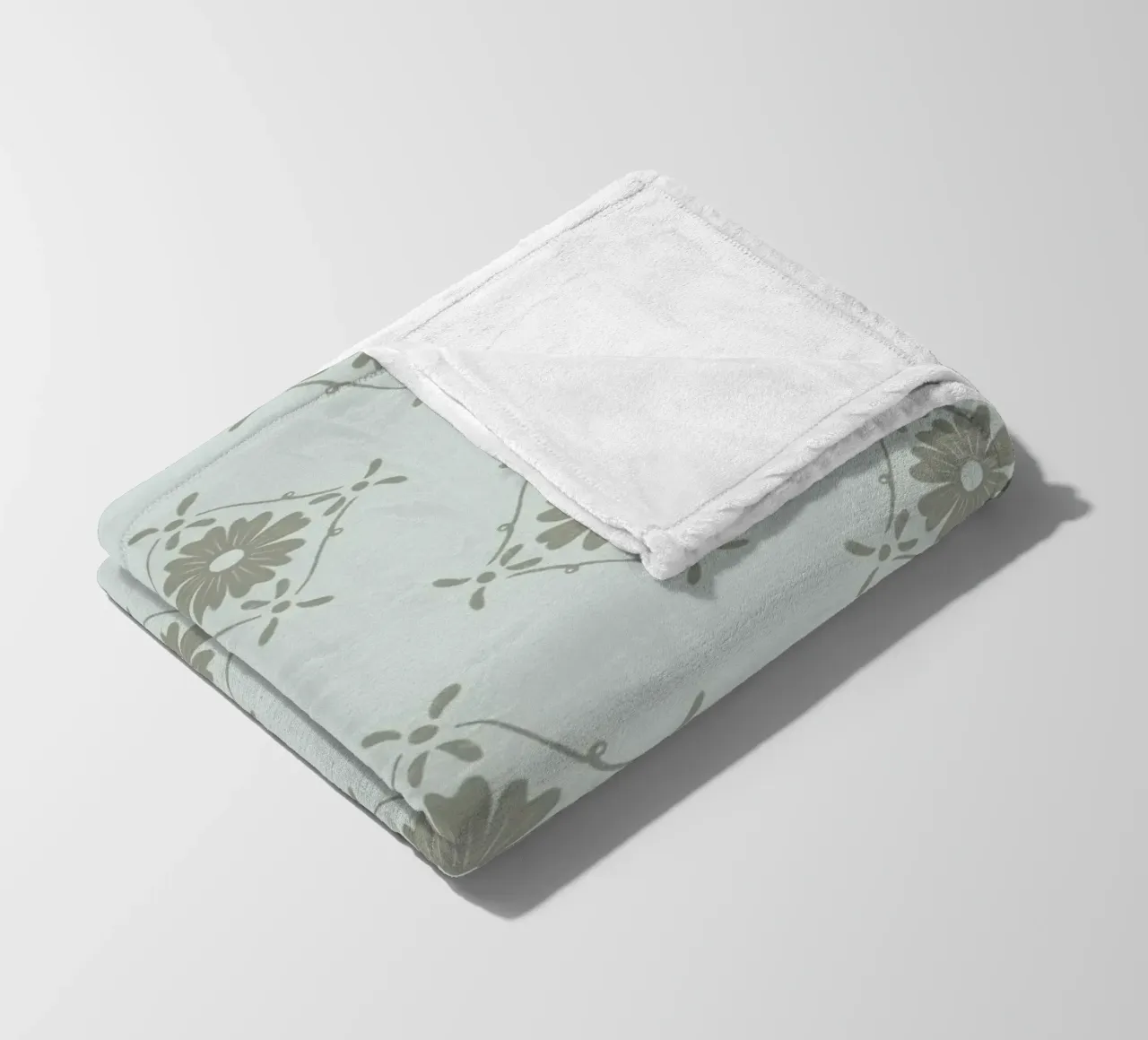 Piastrelle floreali monocromatiche coperta in pile da Wackapacka