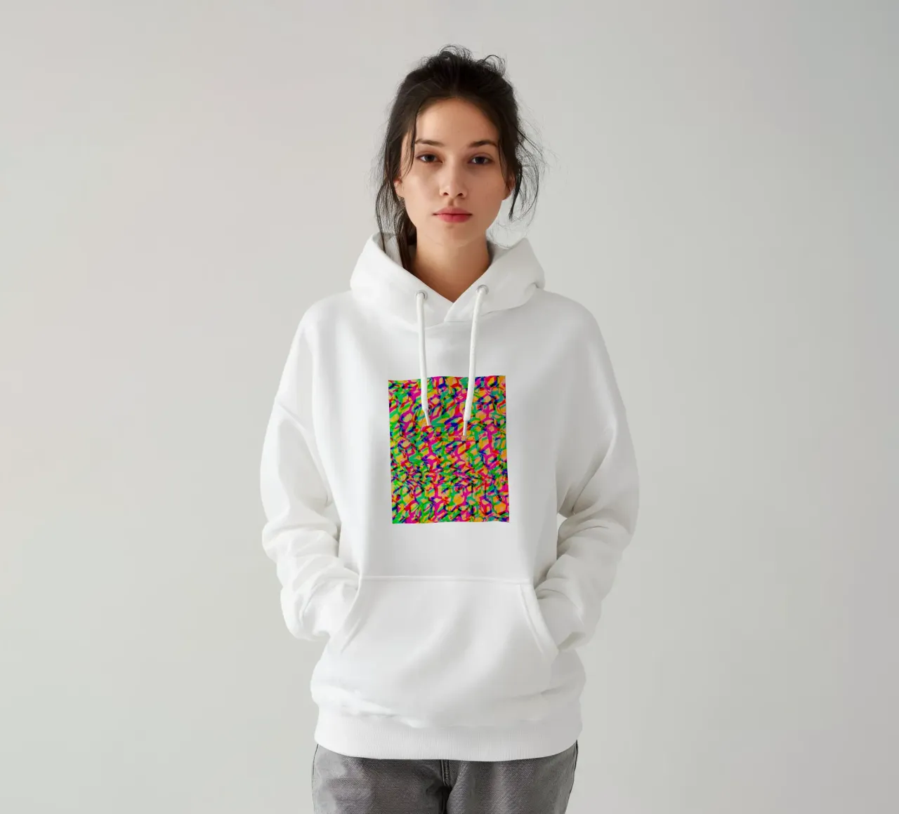 Rainbow_Block_XRR felpa con cappuccio da Crypto_Jungle