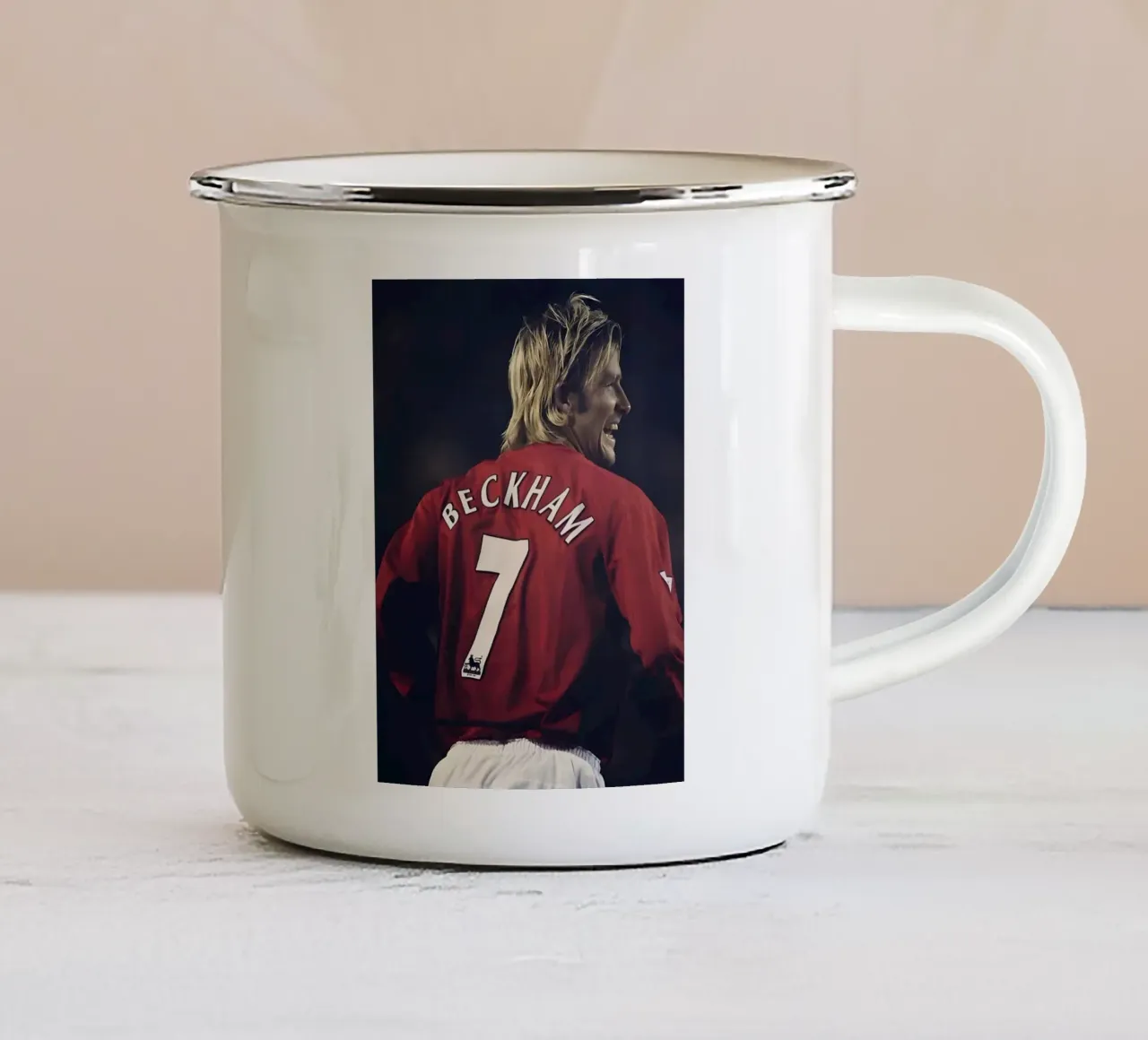 Beckham tazza in smalto da Low poly art