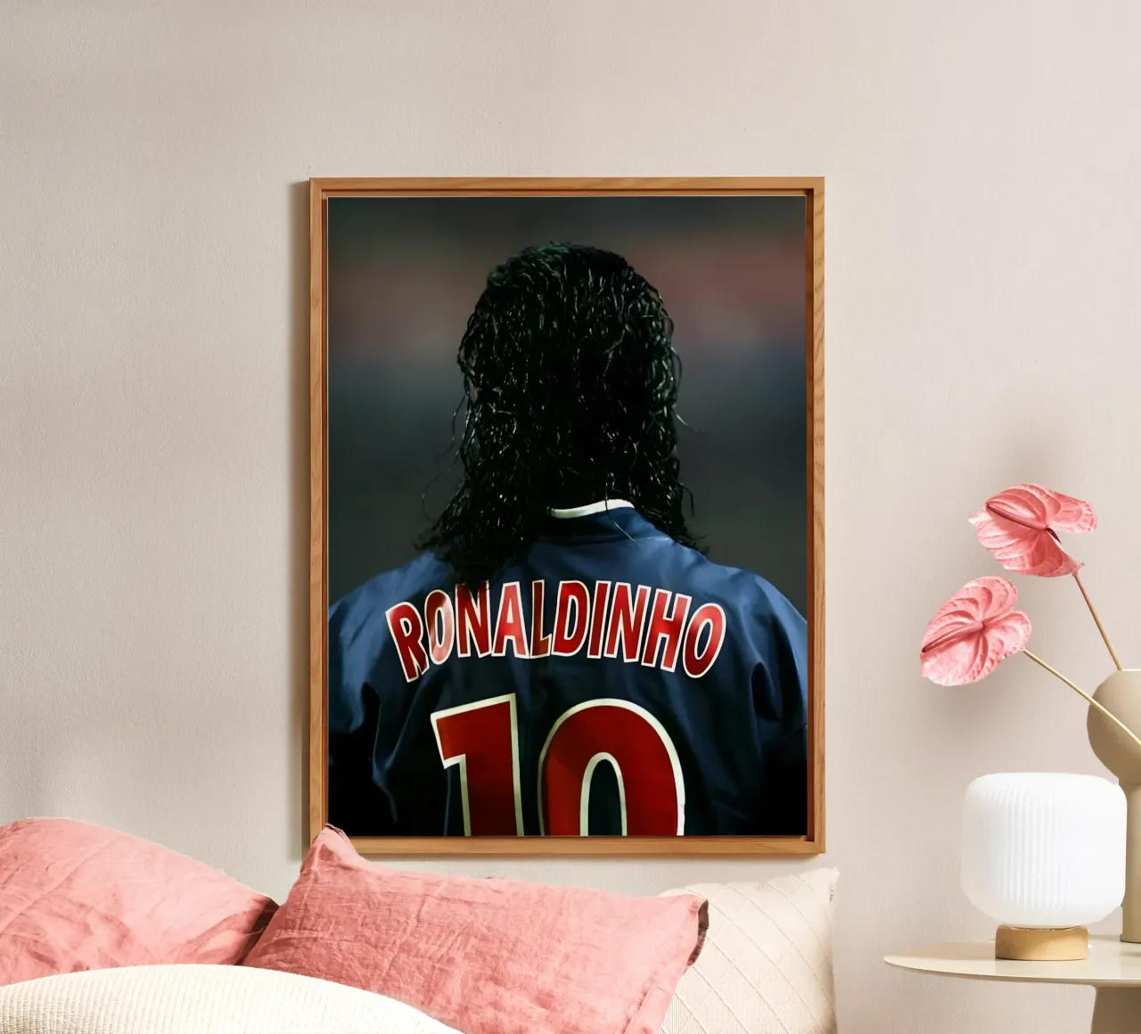 Ronaldinho alluminio dibond da Low poly art