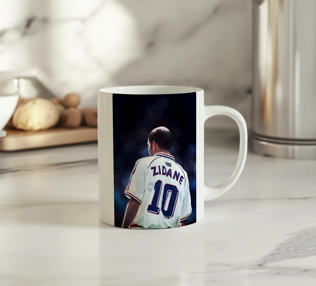 Zidane tazza in ceramica da Low poly art