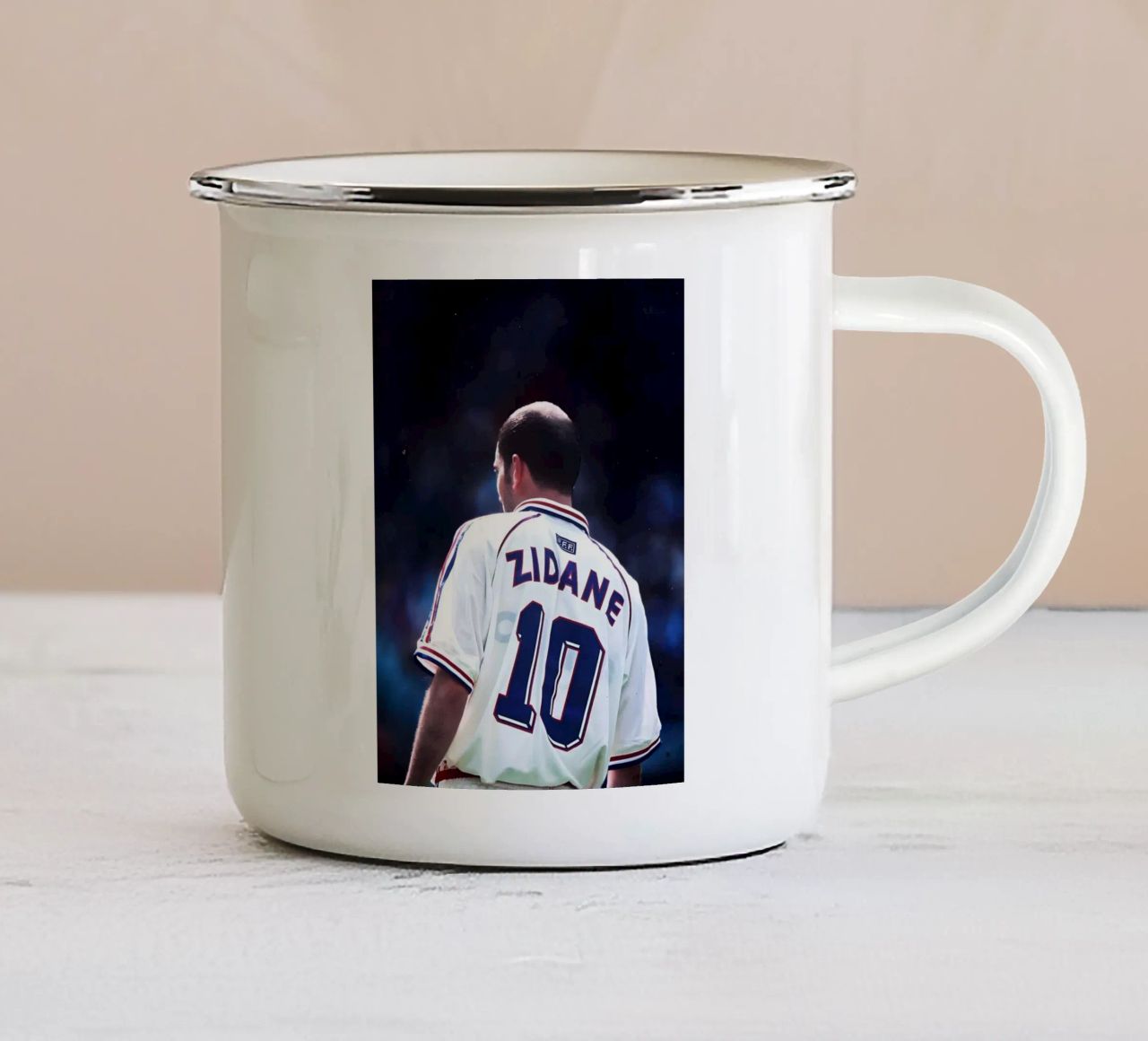 Zidane tazza in smalto da Low poly art