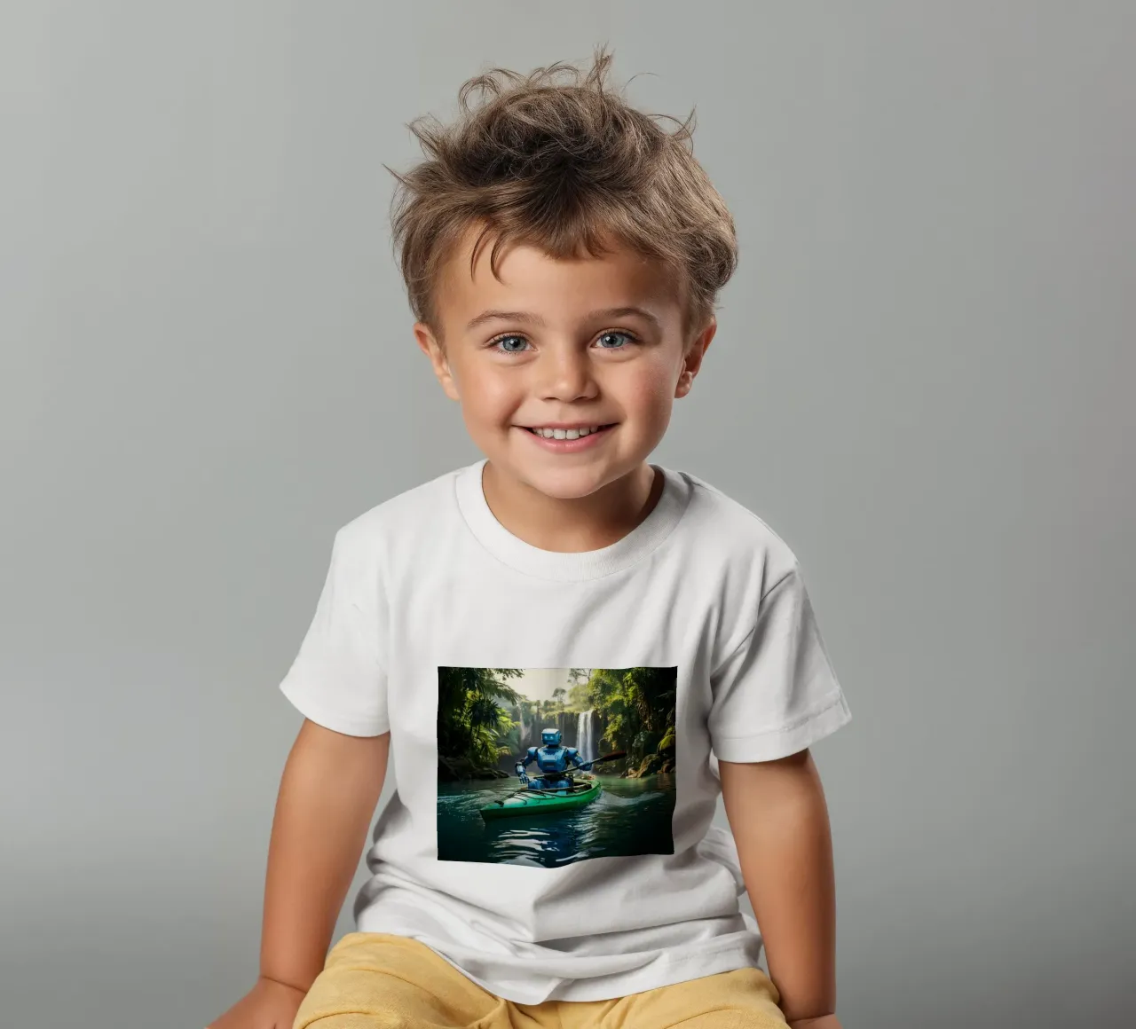 ROBOT EN CANOE. t-shirt bambini da Thierry vobmann photography