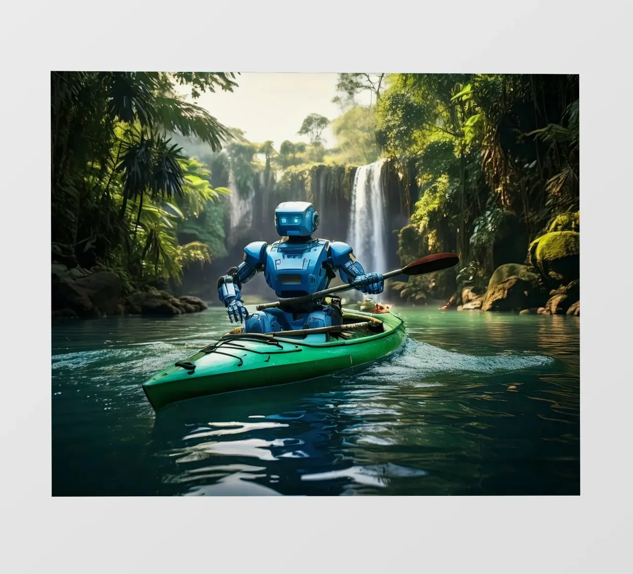 ROBOT EN CANOE. telo in pvc da Thierry vobmann photography