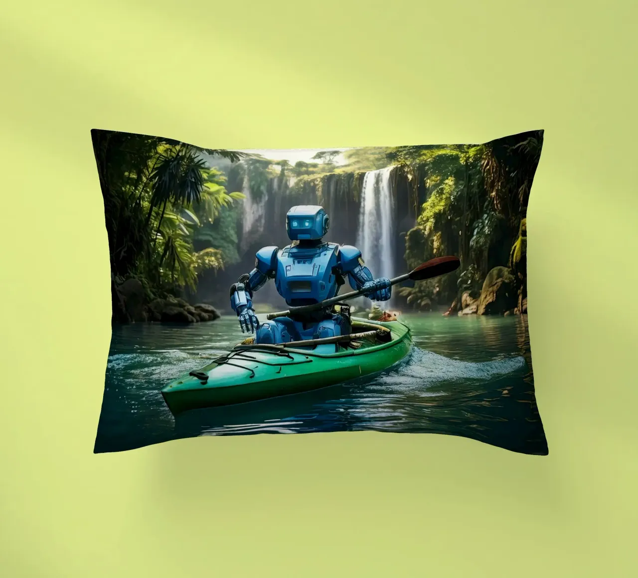 ROBOT EN CANOE. cuscino da Thierry vobmann photography