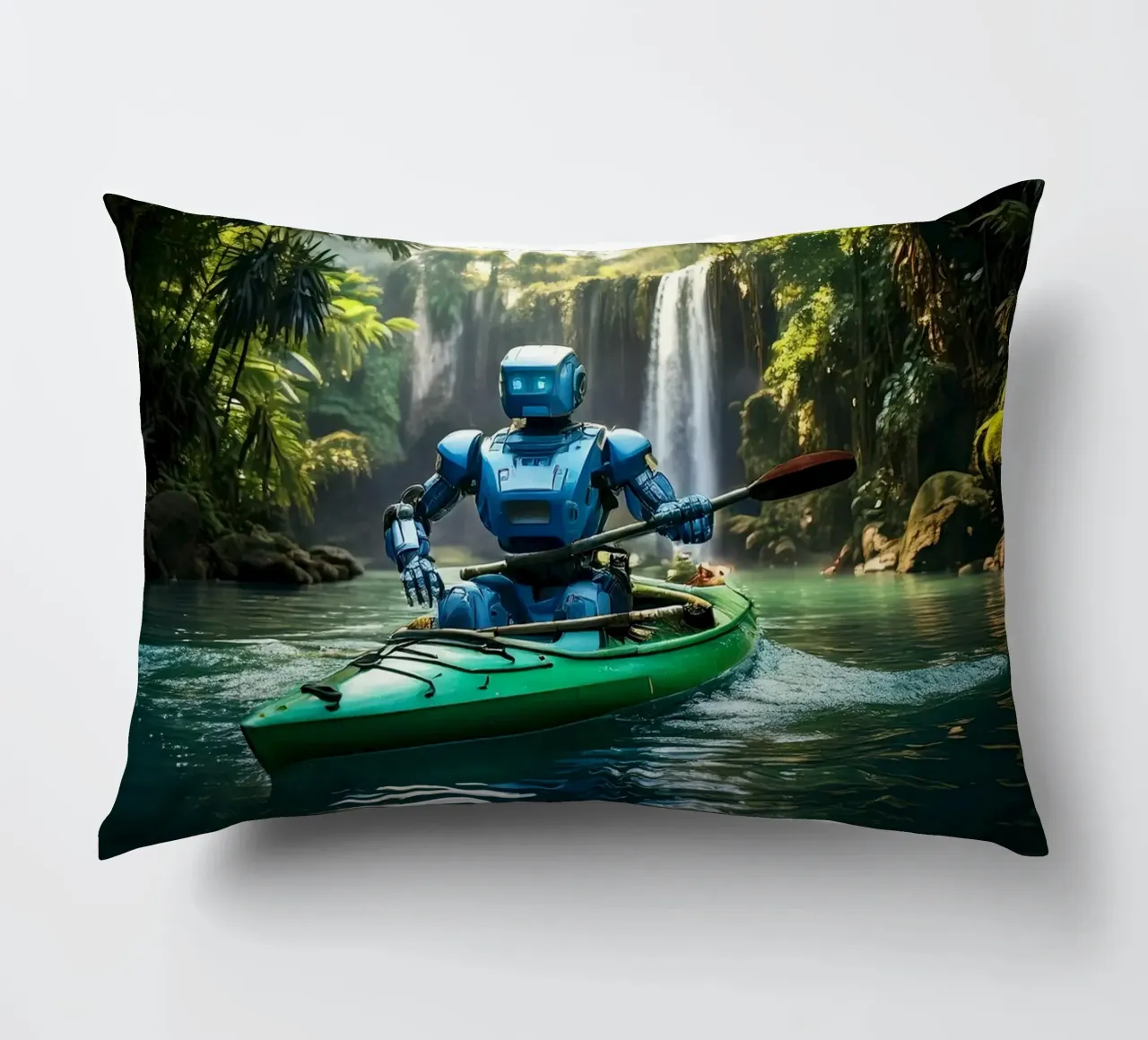 ROBOT EN CANOE. cuscino da Thierry vobmann photography