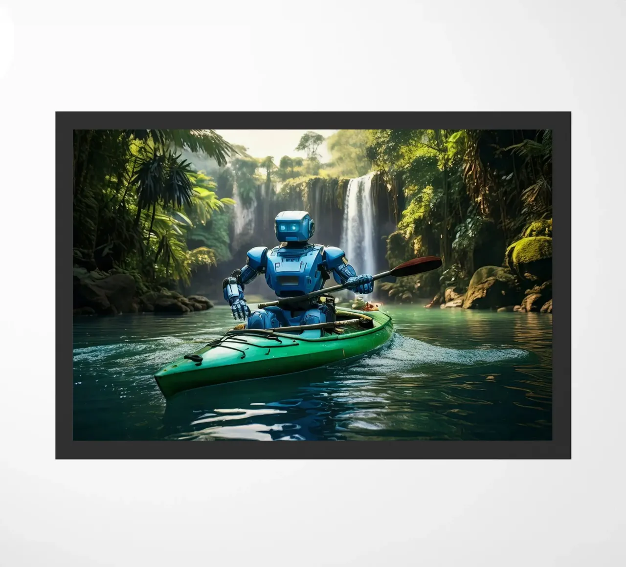 ROBOT EN CANOE. zerbino da Thierry vobmann photography