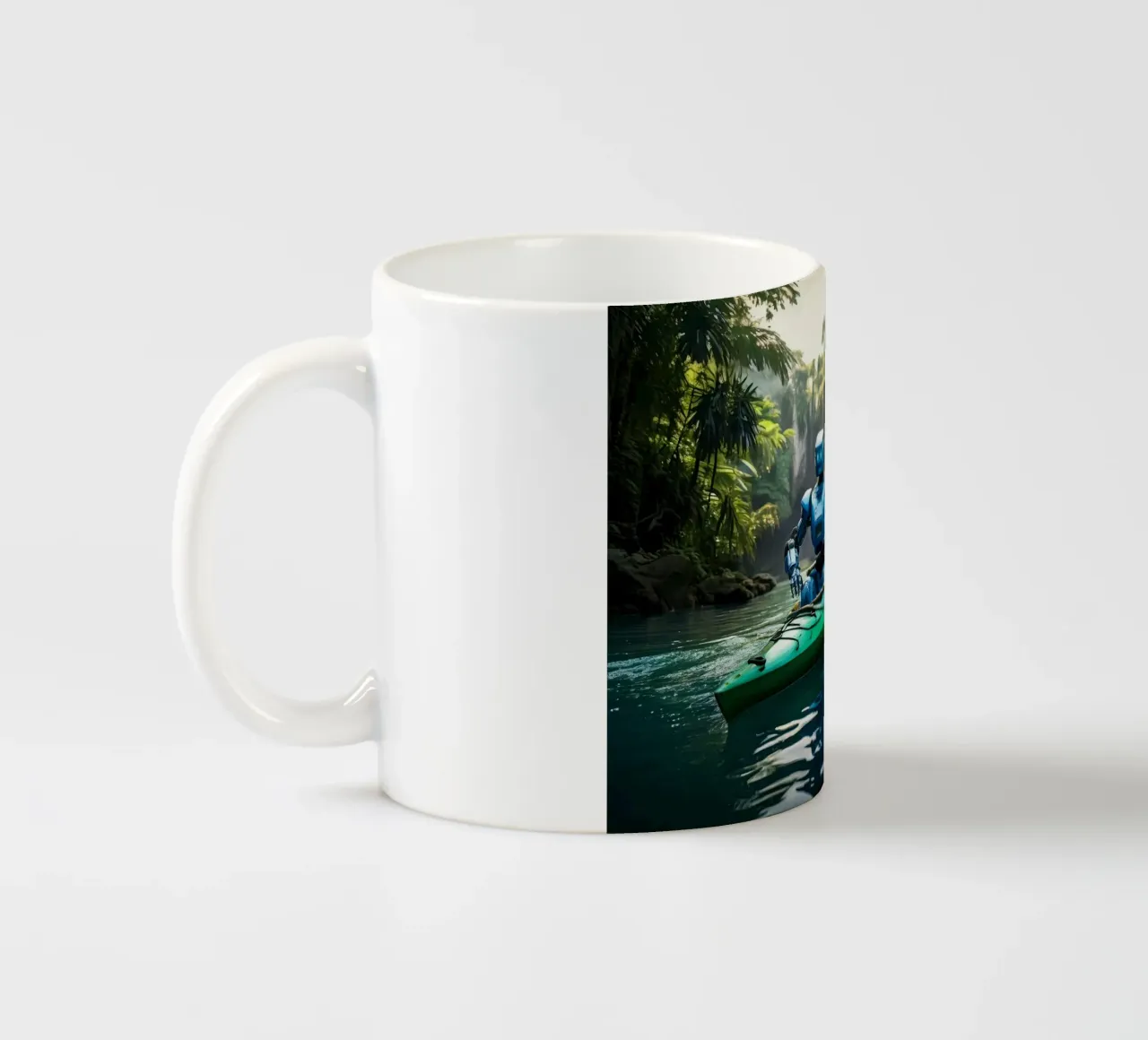 ROBOT EN CANOE. tazza in ceramica da Thierry vobmann photography