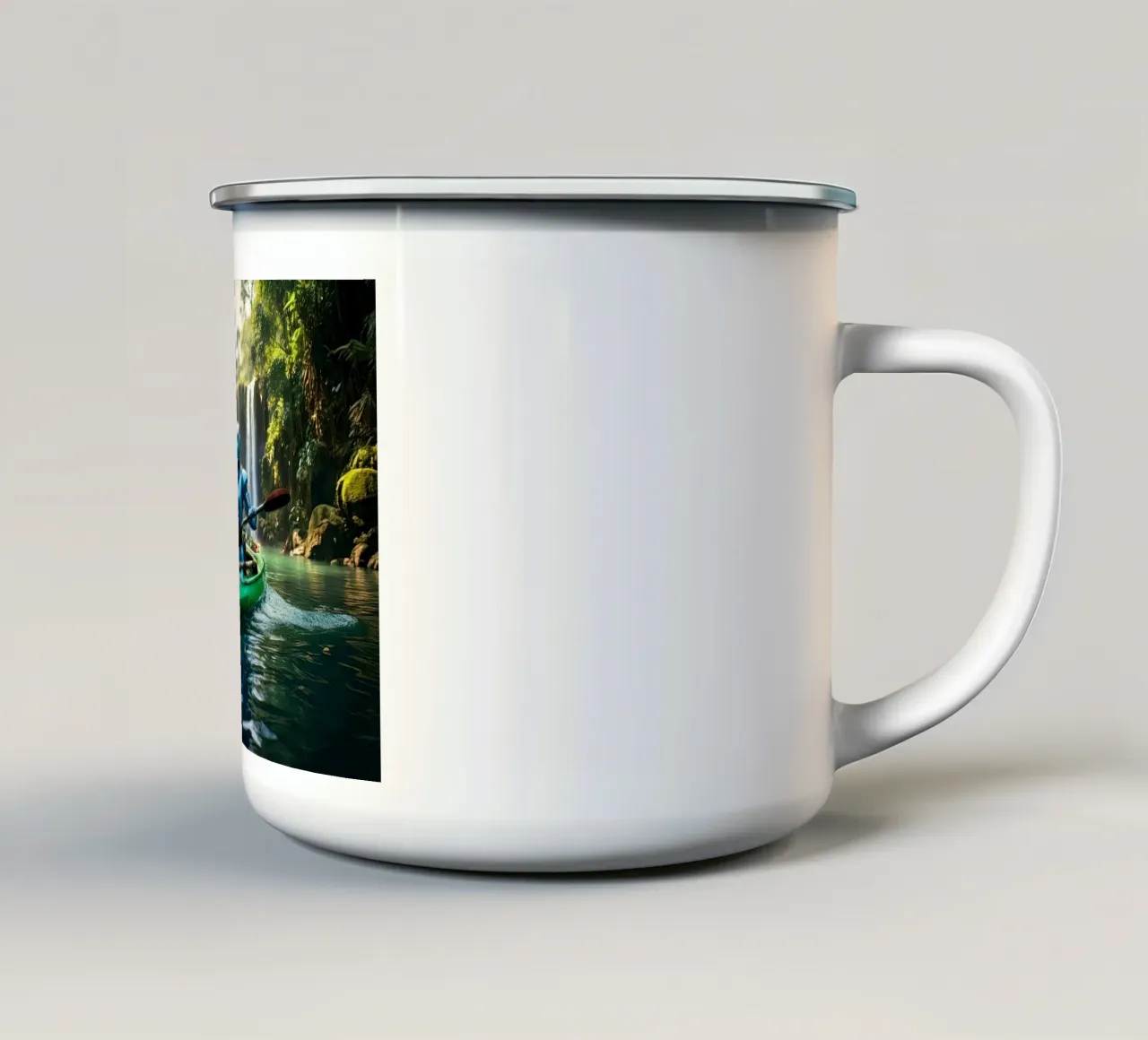ROBOT EN CANOE. tazza in smalto da Thierry vobmann photography