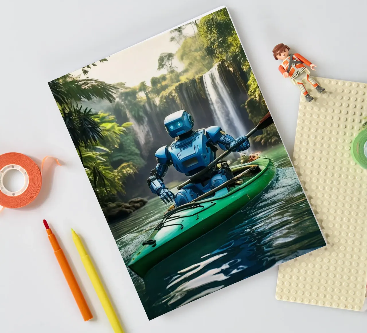 ROBOT EN CANOE. notebook by Thierry vobmann photography