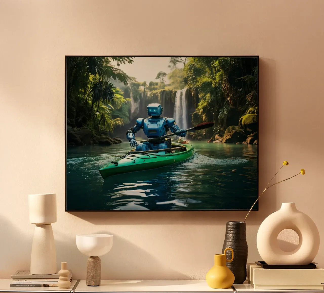 ROBOT EN CANOE. alluminio dibond da Thierry vobmann photography