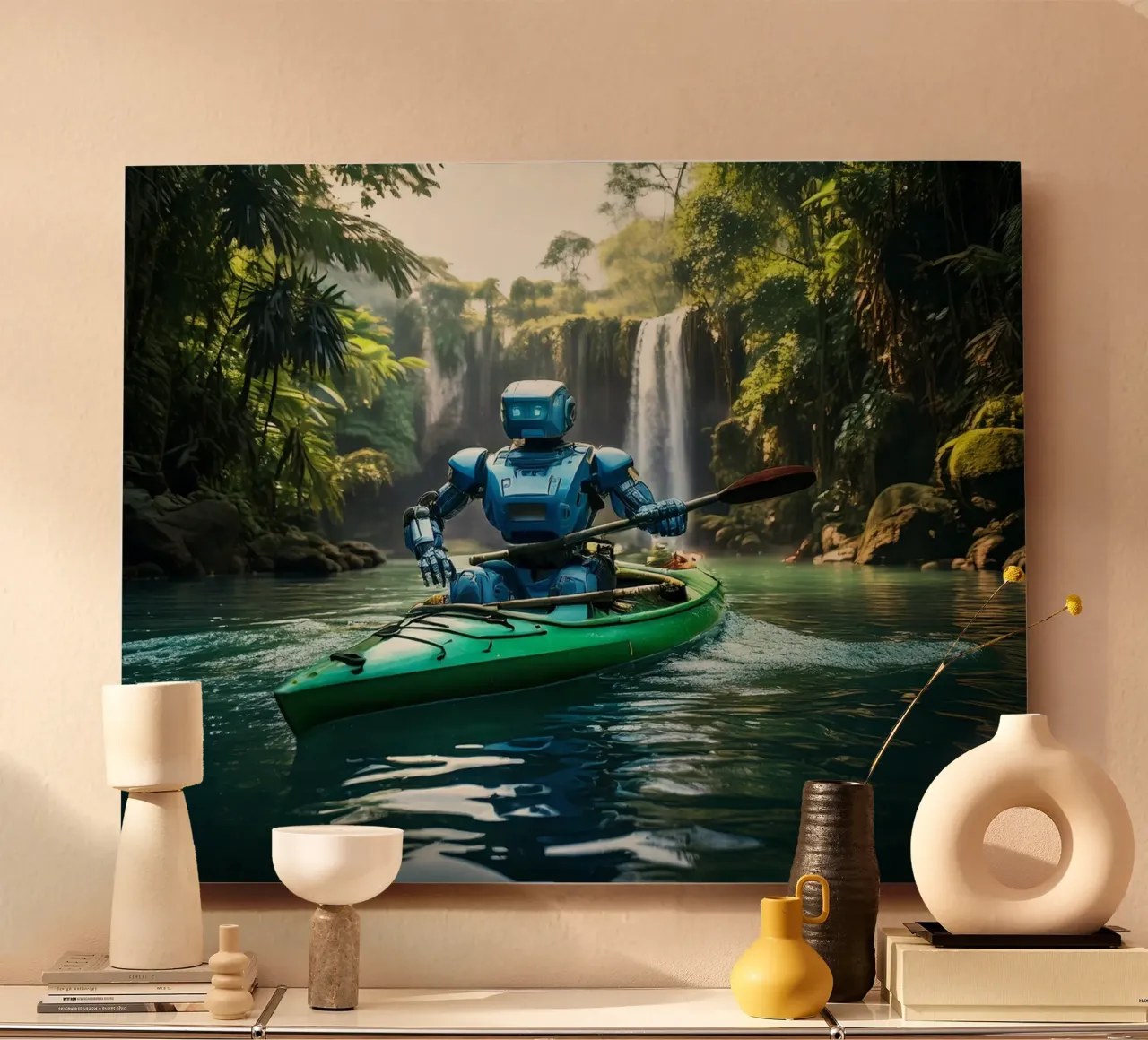 ROBOT EN CANOE. alluminio dibond da Thierry vobmann photography