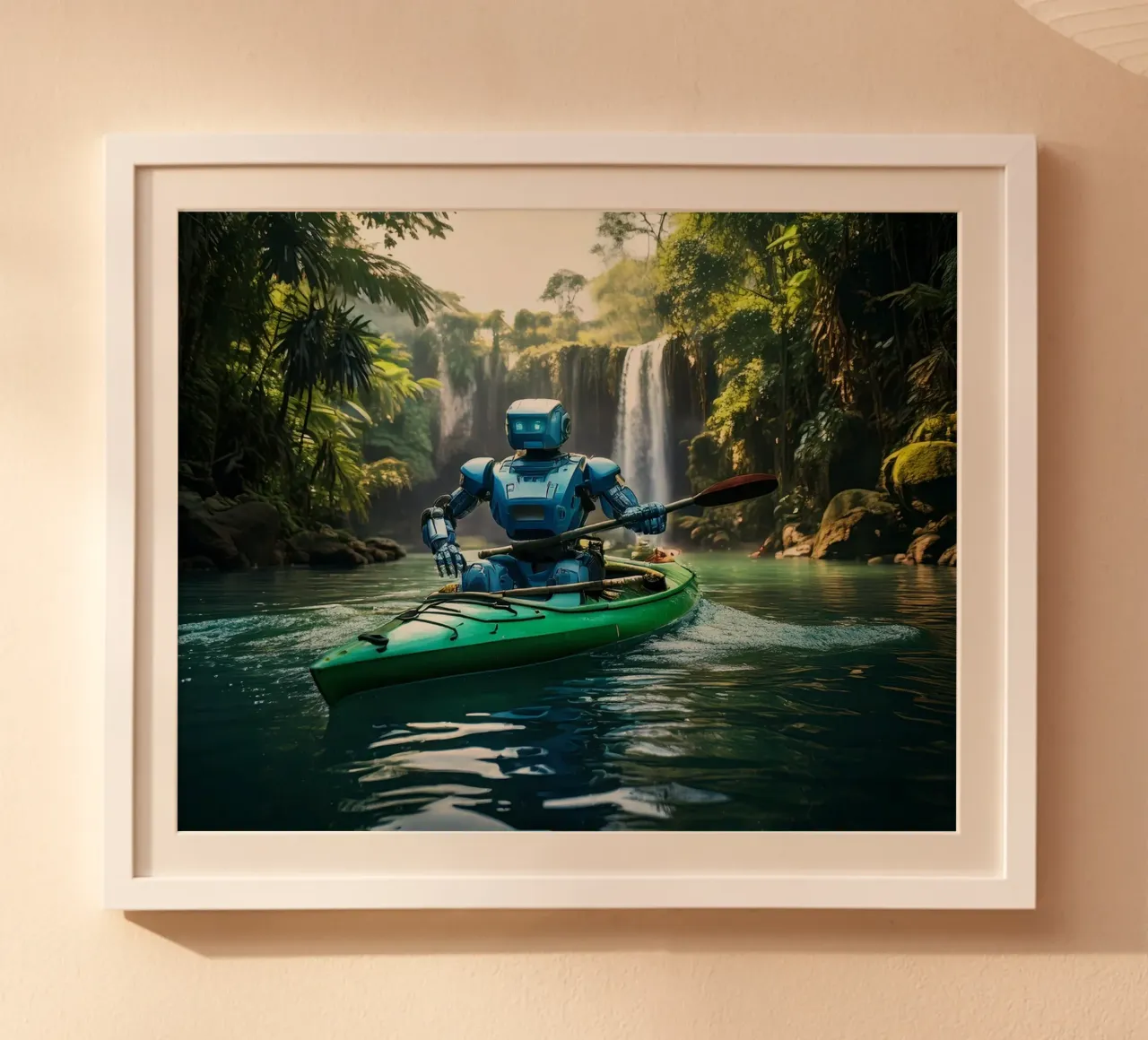 ROBOT EN CANOE. carta hahnemühle da Thierry vobmann photography