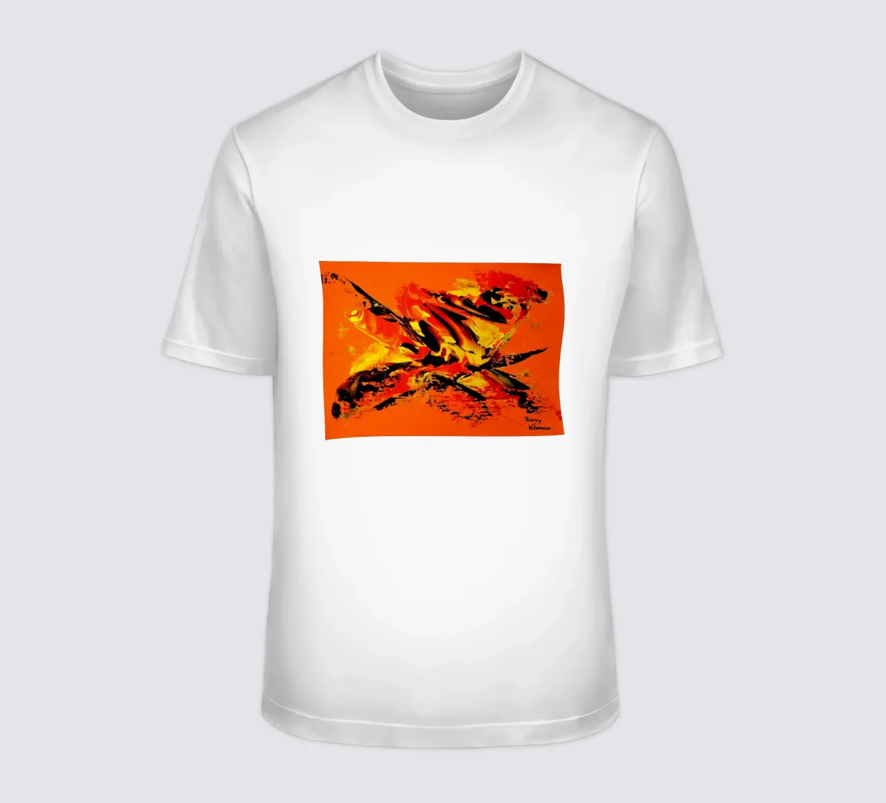 MESSAGE FROM THE HEART 11 t-shirt da Thierry Vobmann Abstract painting
