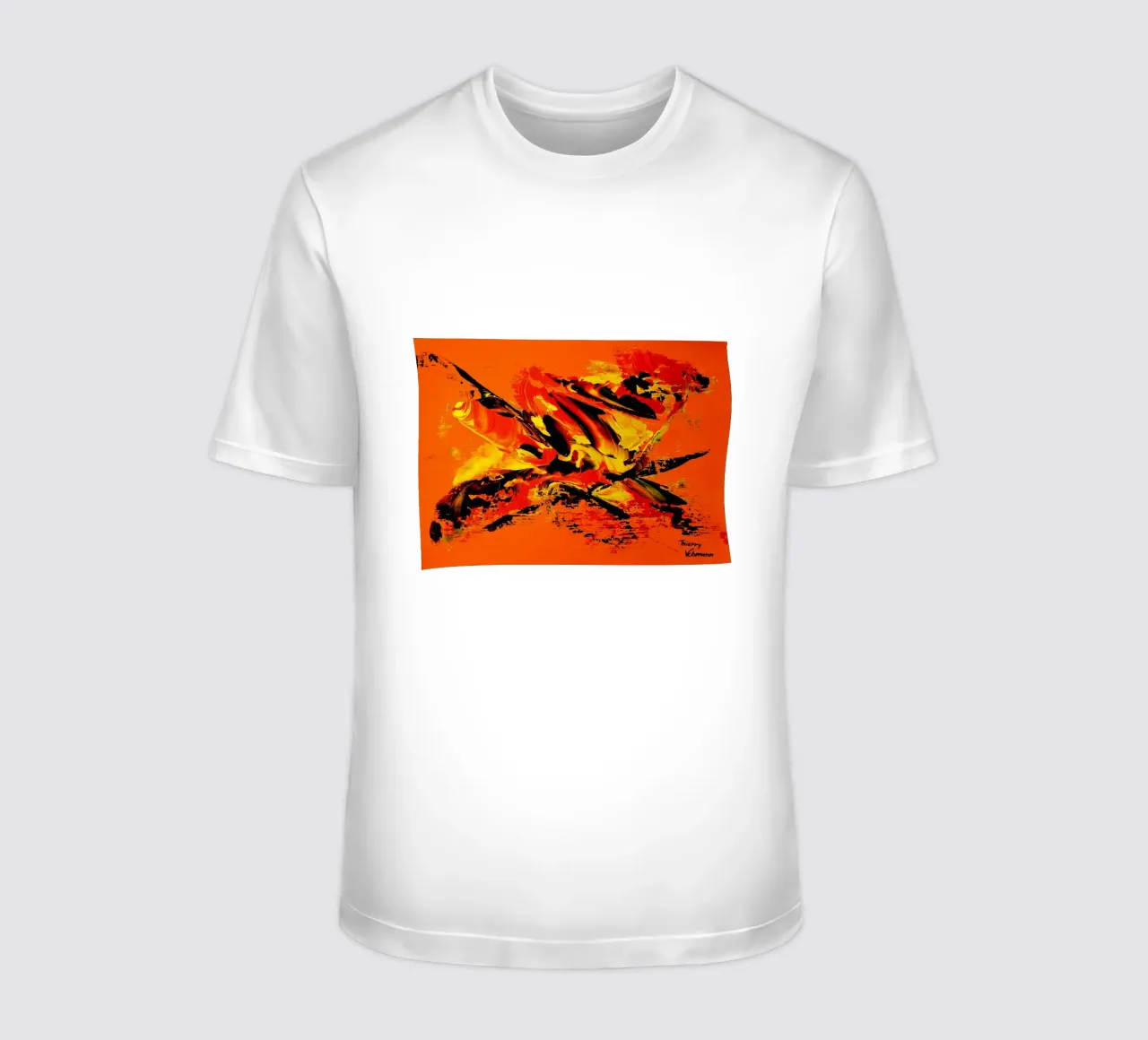 MESSAGE FROM THE HEART 11 t-shirt van Thierry Vobmann Abstract painting