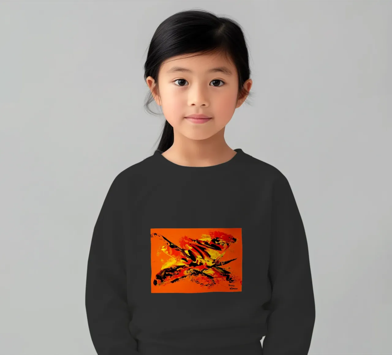 MESSAGE FROM THE HEART 11 felpa bambino da Thierry Vobmann Abstract painting