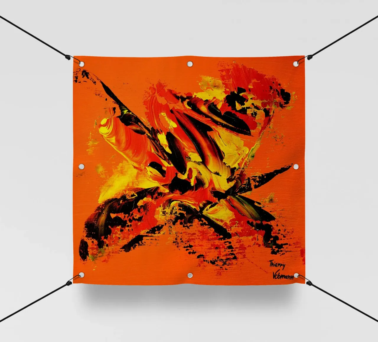 MESSAGE FROM THE HEART 11 telo in pvc da Thierry Vobmann Abstract painting