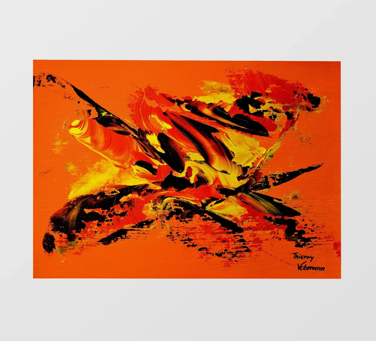 MESSAGE FROM THE HEART 11 telo in pvc da Thierry Vobmann Abstract painting