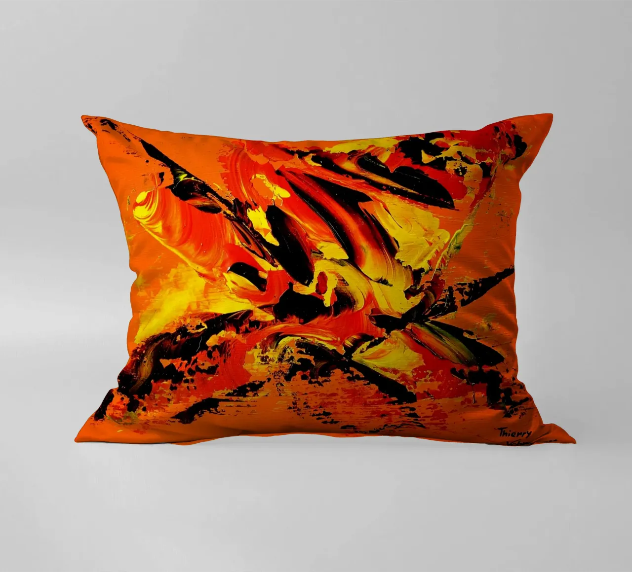 MESSAGE FROM THE HEART 11 cuscino da Thierry Vobmann Abstract painting