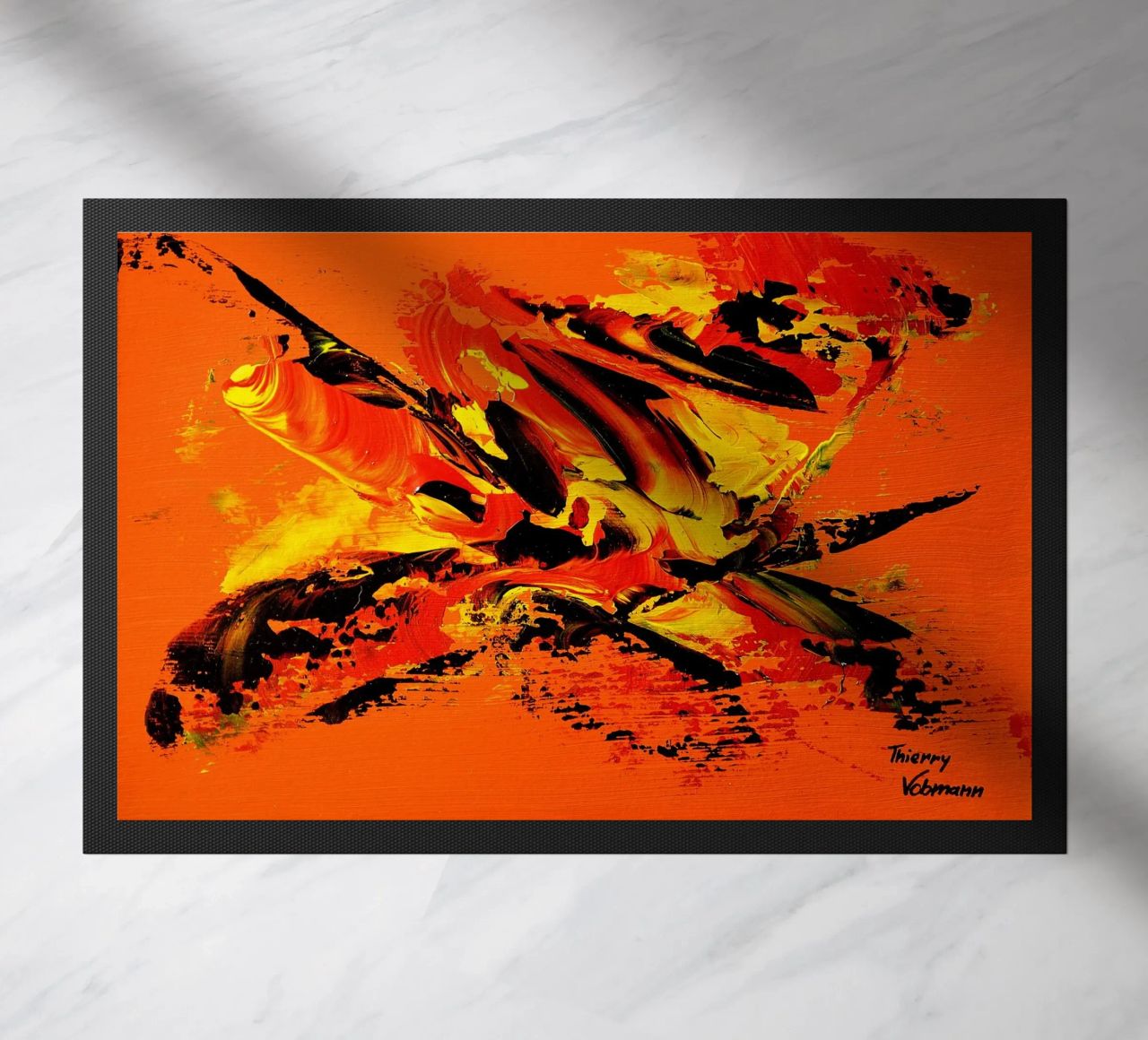 MESSAGE FROM THE HEART 11 zerbino da Thierry Vobmann Abstract painting